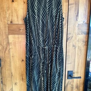 Chico's Black and green Zebra Print Jumpsuit
